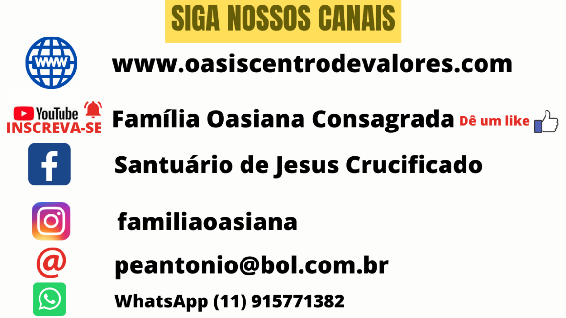 NOSSOS CANAIS NAS REDES SOCIAIS.